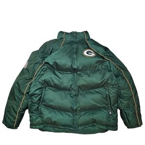 Vintage Y2k Reebok NFL Green Bay Packers Down Filled Puffer Jacket
